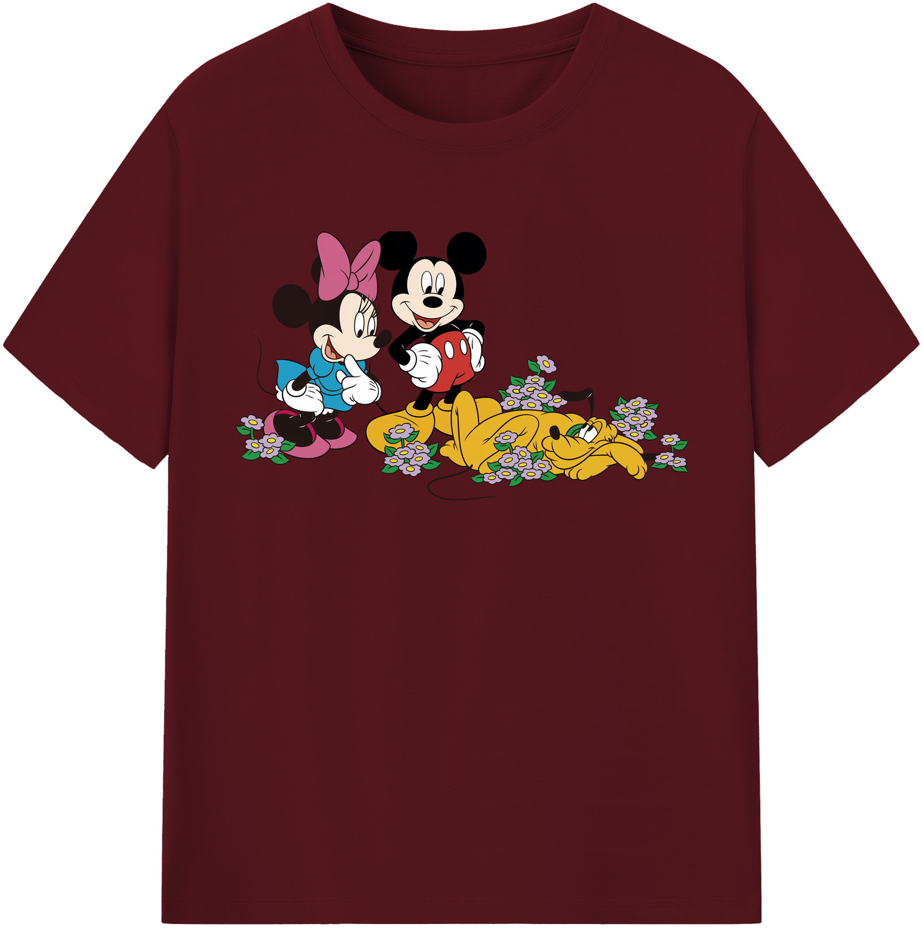 （画像用） ミッキーマウス Mickey Mouse 綿100％半袖Tシャツ（フロントプリント）